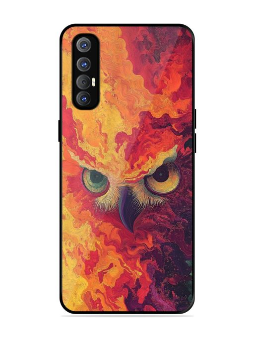 Fiery Owl Glossy Soft Edge Case for Oppo Reno 3 Pro