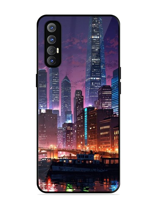 Neon Nightscape Glossy Soft Edge Case for Oppo Reno 3 Pro