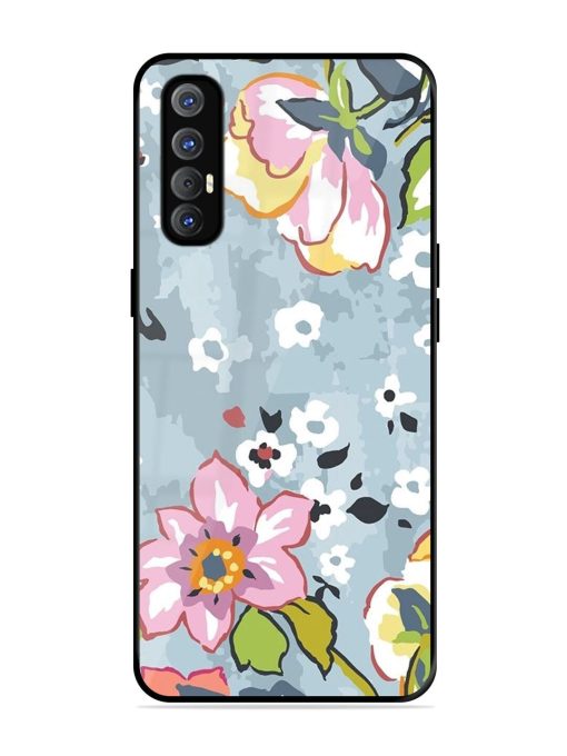 Floral Fantasy Glossy Soft Edge Case for Oppo Reno 3 Pro