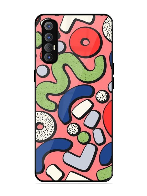 Groovy Geometric Shapes Glossy Soft Edge Case for Oppo Reno 3 Pro