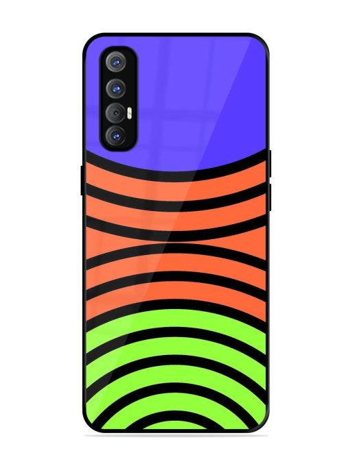 Psychedelic Stripe Symphony Glossy Soft Edge Case for Oppo Reno 3 Pro