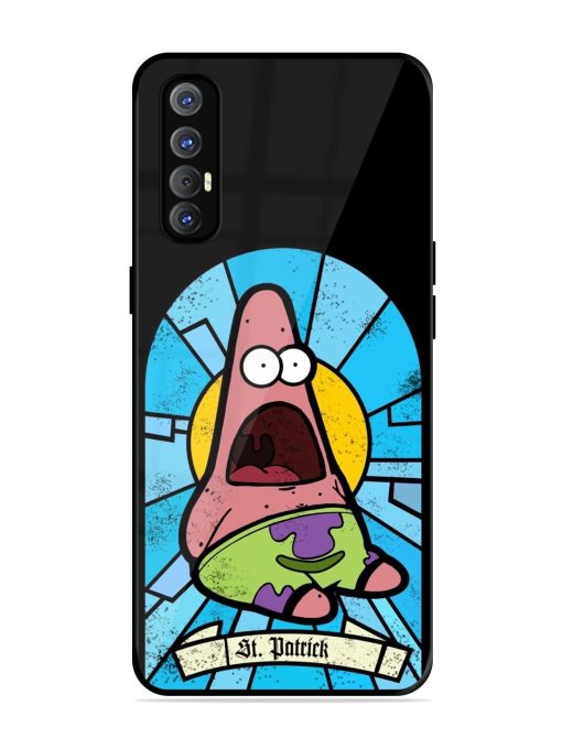 St. Patrick'S Day Stained Glass Patrick Star Glossy Soft Edge Case for Oppo Reno 3 Pro