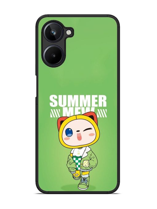 Purrfect Summer Glossy Soft Edge Case for Realme 10 (4G)