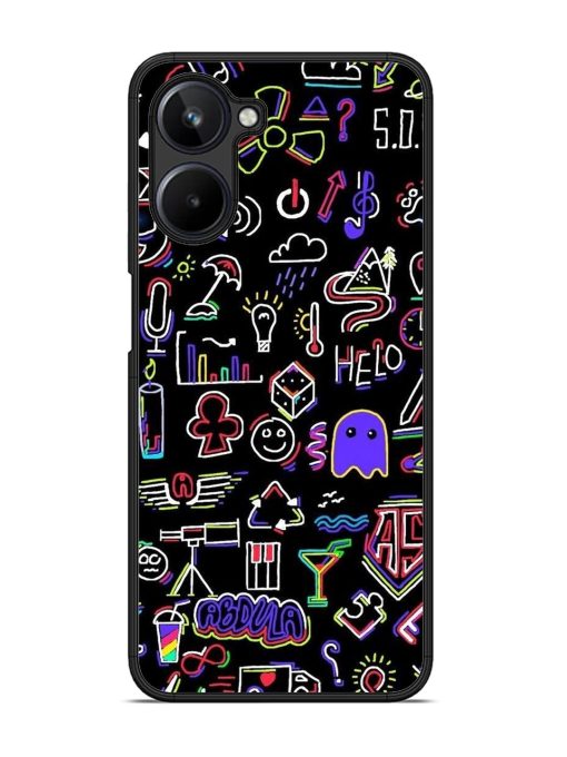 Neon Doodle Glossy Soft Edge Case for Realme 10 (4G)