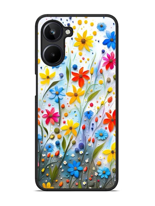 Vibrant Floral Glossy Soft Edge Case for Realme 10 (4G)