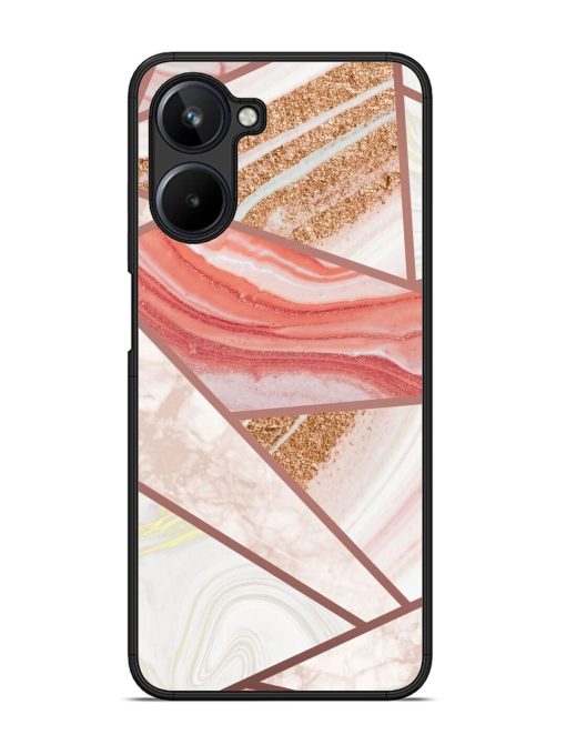 Rosy Mosaic Glossy Soft Edge Case for Realme 10 (4G)