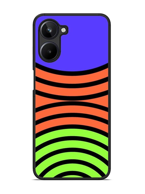 Psychedelic Stripe Symphony Glossy Soft Edge Case for Realme 10 (4G)