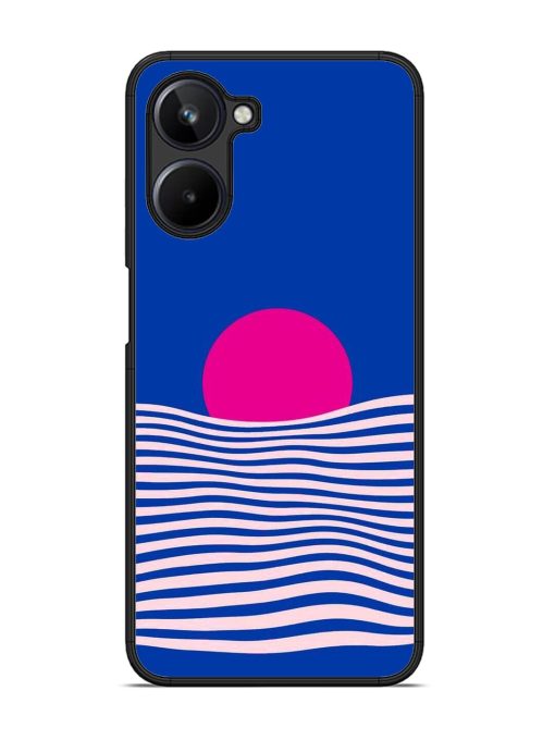 Pink Sunset Over Blue Waves Glossy Soft Edge Case for Realme 10 (4G)