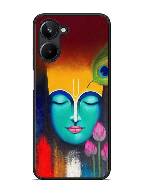 Divine Tranquility: The Face Of Krishna Glossy Soft Edge Case for Realme 10 (4G)