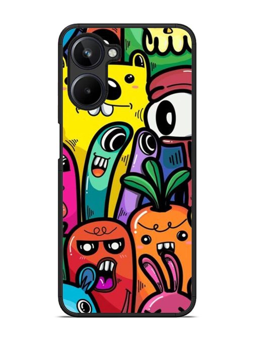 Whimsical Doodle Chaos Glossy Soft Edge Case for Realme 10 (4G)