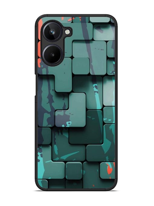 Abstract Geometric Mosaic Glossy Soft Edge Case for Realme 10 (4G)