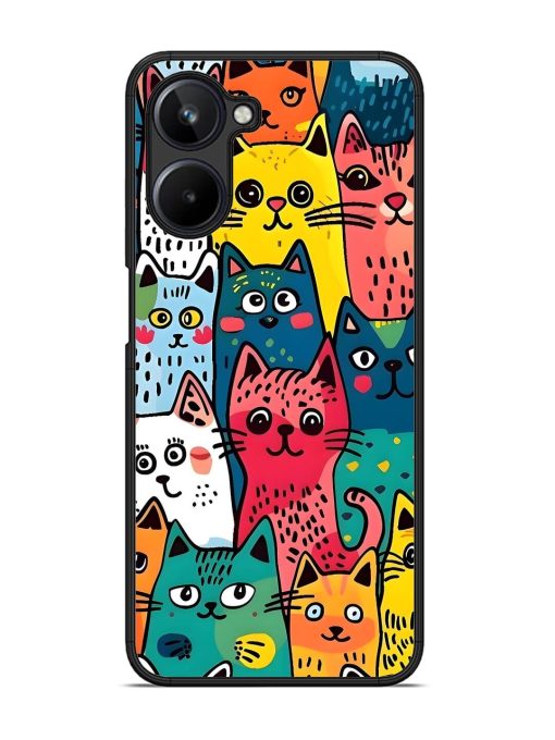 Feline Frenzy Glossy Soft Edge Case for Realme 10 (4G)