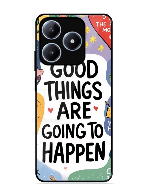 Uplifting Scribbles Glossy Soft Edge Case for Realme C63 (4G)