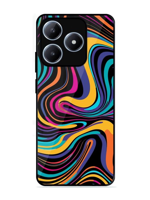 Psychedelic Swirl Glossy Soft Edge Case for Realme C63 (4G)