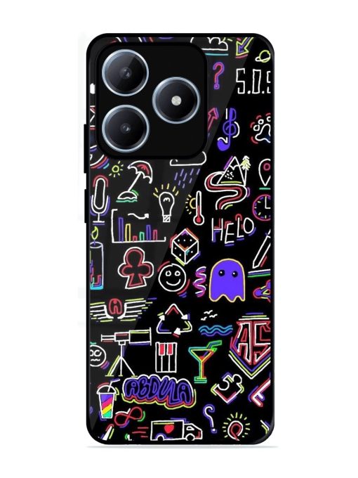 Neon Doodle Glossy Soft Edge Case for Realme C63 (4G)