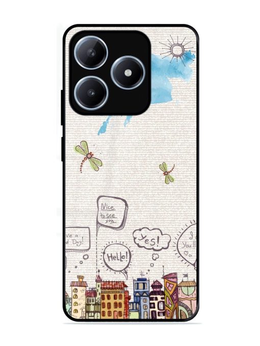 Doodle City Glossy Soft Edge Case for Realme C63 (4G)