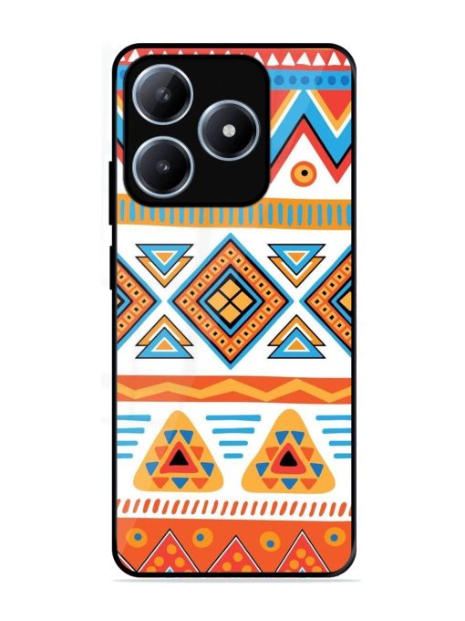 Vibrant Tribal Pattern Glossy Soft Edge Case for Realme C63 (4G)