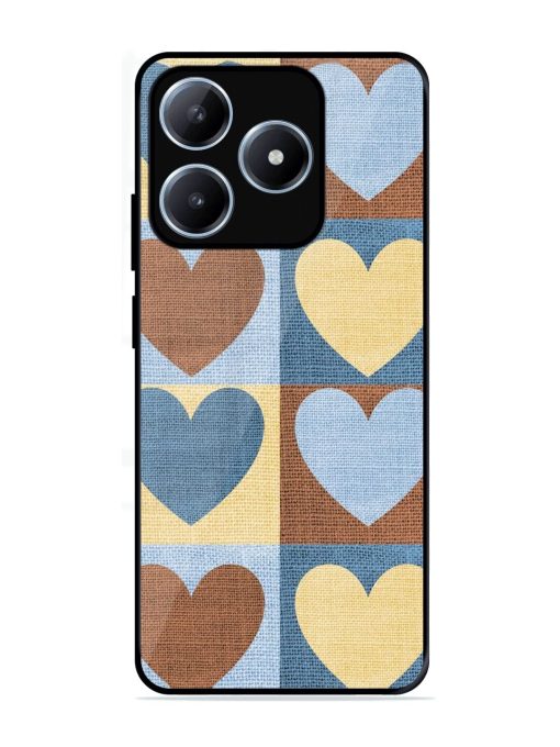 Hearts On Canvas Glossy Soft Edge Case for Realme C63 (4G)