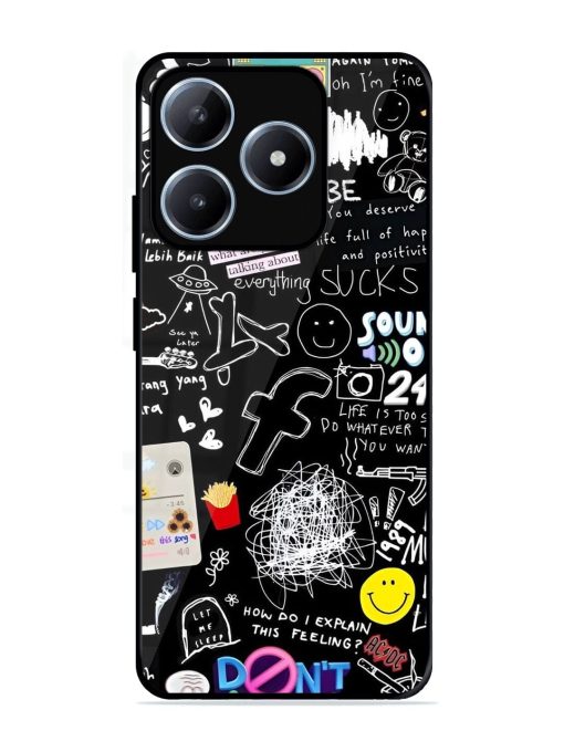 Doodle Diary Glossy Soft Edge Case for Realme C63 (4G)