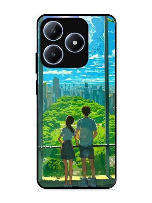 Cyberpunk Dreamscape Glossy Soft Edge Case for Realme C63 (4G)