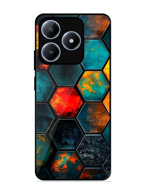 Hexagon Hive Glossy Soft Edge Case for Realme C63 (4G)