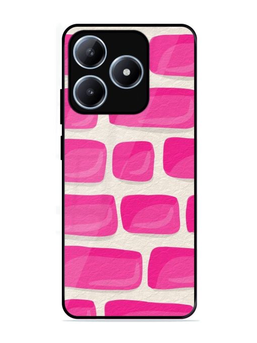 Pink Brick Wall Glossy Soft Edge Case for Realme C63 (4G)