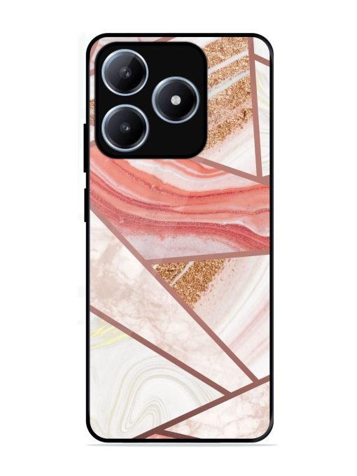Rosy Mosaic Glossy Soft Edge Case for Realme C63 (4G)