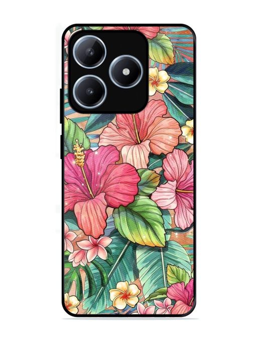 Tropical Tapestry Glossy Soft Edge Case for Realme C63 (4G)