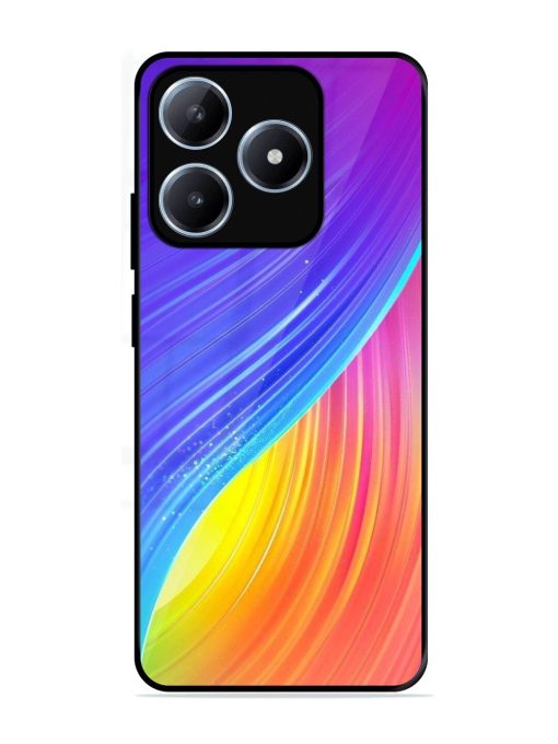 Neon Swirl Glossy Soft Edge Case for Realme C63 (4G)