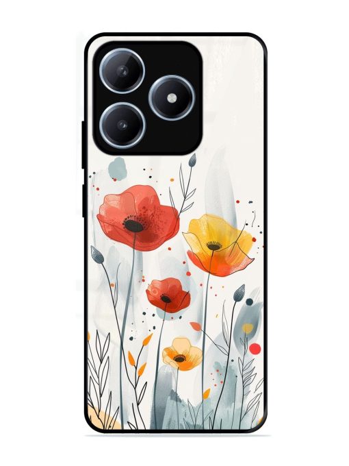 Poppy Fields Glossy Soft Edge Case for Realme C63 (4G)