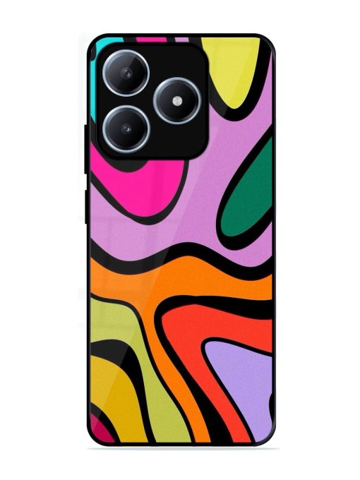 Groovy Swirls Glossy Soft Edge Case for Realme C63 (4G)