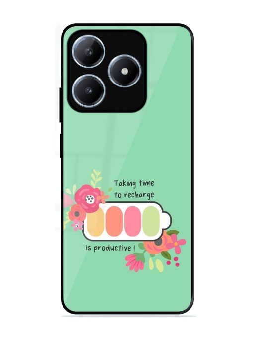 Recharge And Bloom Glossy Soft Edge Case for Realme C63 (4G)