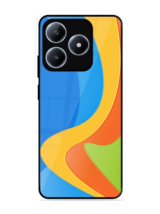 Curvy Color Cascade Glossy Soft Edge Case for Realme C63 (4G)