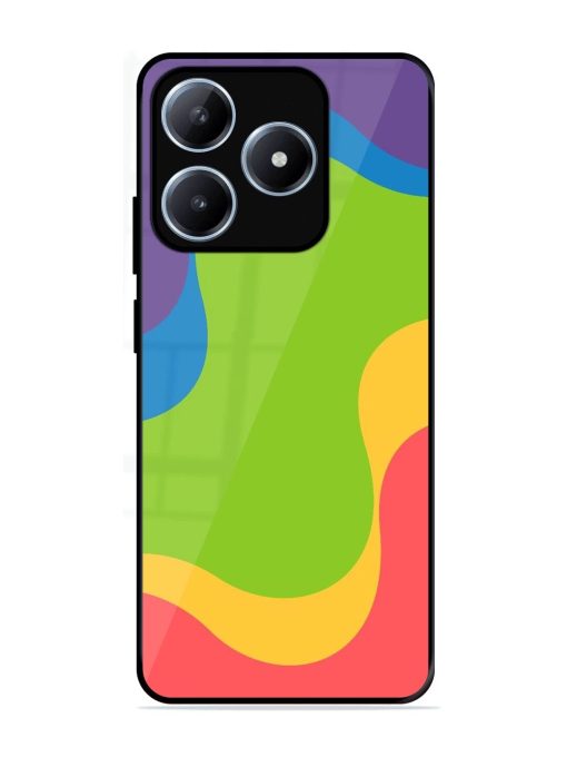 Wavy Rainbow Wonderland Glossy Soft Edge Case for Realme C63 (4G)