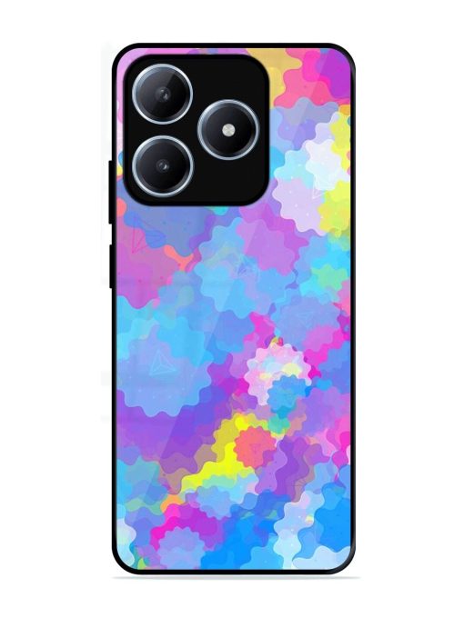 Psychedelic Cloud Burst Glossy Soft Edge Case for Realme C63 (4G)