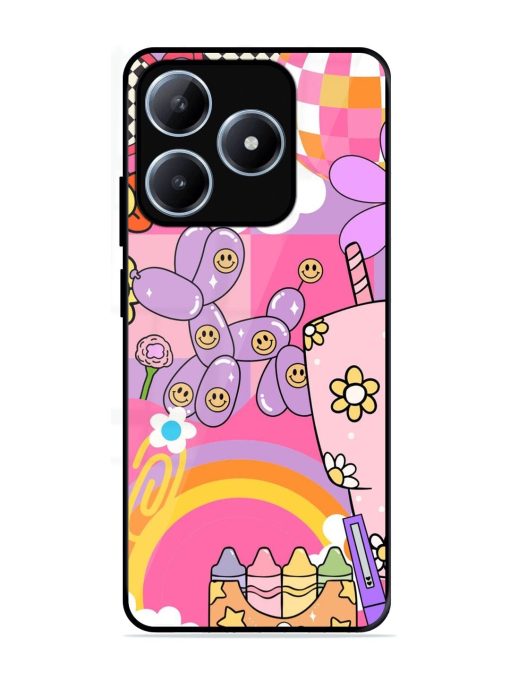 Whimsical Y2K Chaos Glossy Soft Edge Case for Realme C63 (4G)