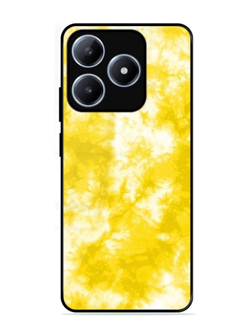 Golden Tie-Dye Twirl Glossy Soft Edge Case for Realme C63 (4G)