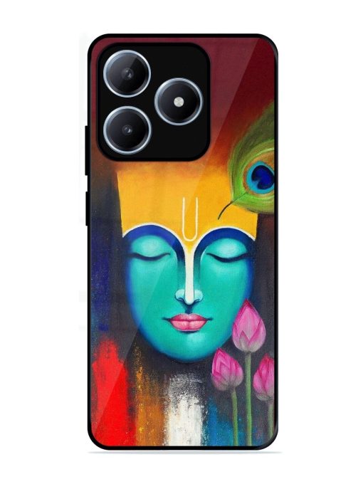 Divine Tranquility: The Face Of Krishna Glossy Soft Edge Case for Realme C63 (4G)