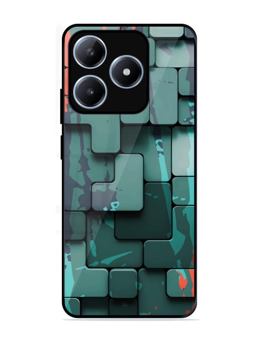 Abstract Geometric Mosaic Glossy Soft Edge Case for Realme C63 (4G)