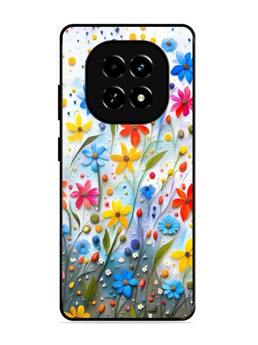 Vibrant Floral Glossy Soft Edge Case for Realme C63 (5G)