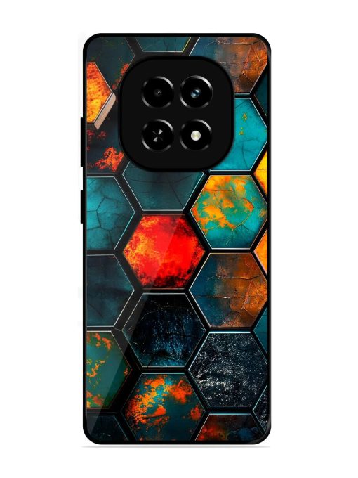 Hexagon Hive Glossy Soft Edge Case for Realme C63 (5G)