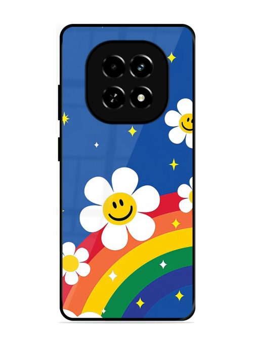 Happy Daisies And Rainbow Sky Glossy Soft Edge Case for Realme C63 (5G)