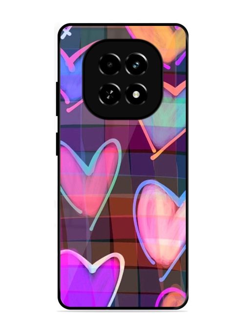 Neon Hearts Glossy Soft Edge Case for Realme C63 (5G)