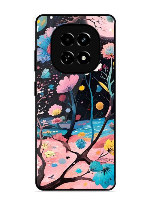 Cosmic Bloom Glossy Soft Edge Case for Realme C63 (5G)