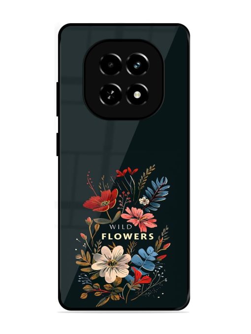 Dark Floral Glossy Soft Edge Case for Realme C63 (5G)