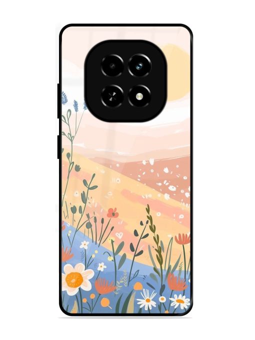 Golden Hour Blooms Glossy Soft Edge Case for Realme C63 (5G)