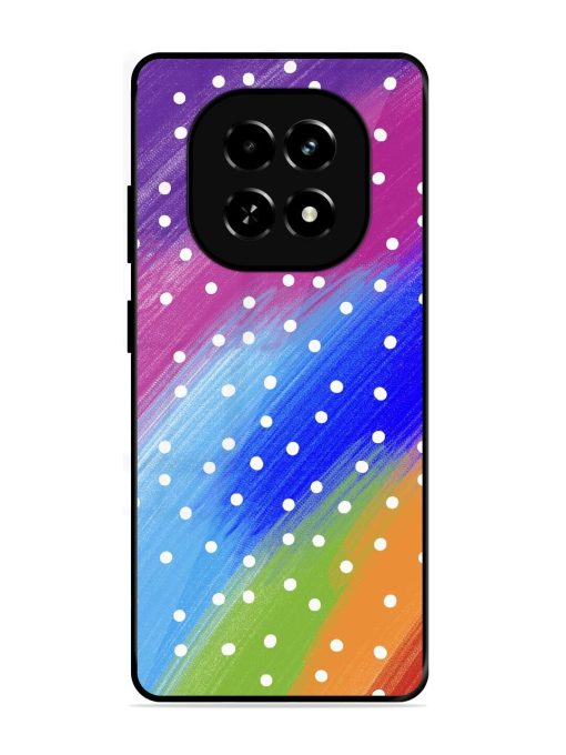 Rainbow Polka Dot Dream Glossy Soft Edge Case for Realme C63 (5G)