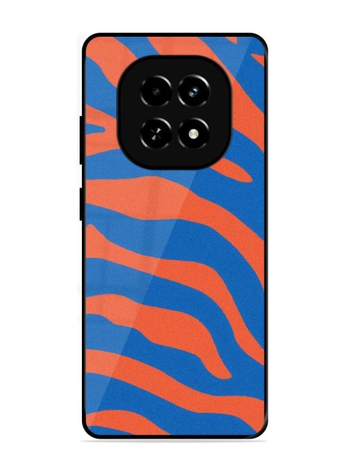 Zebra Stripes In Blue And Orange Glossy Soft Edge Case for Realme C63 (5G)