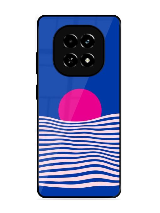 Pink Sunset Over Blue Waves Glossy Soft Edge Case for Realme C63 (5G)