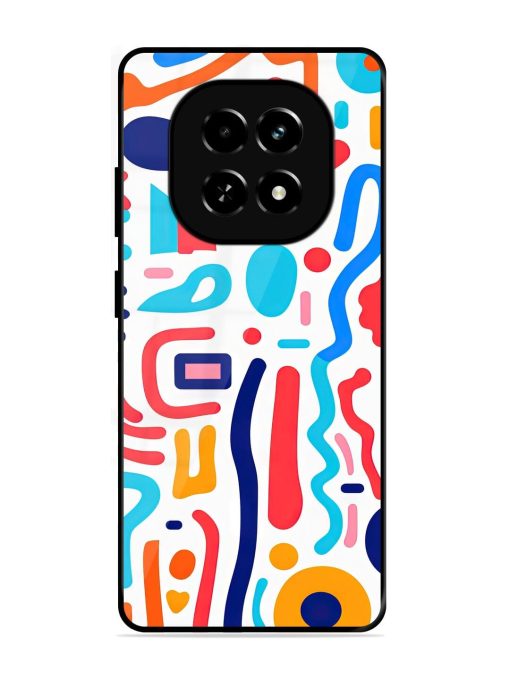 Whimsical Doodle Chaos Glossy Soft Edge Case for Realme C63 (5G)